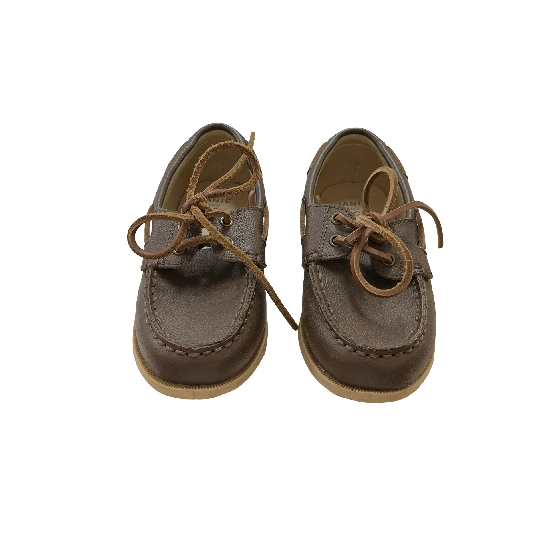 Janie and Jack Brown Boat Shoes - Size 12