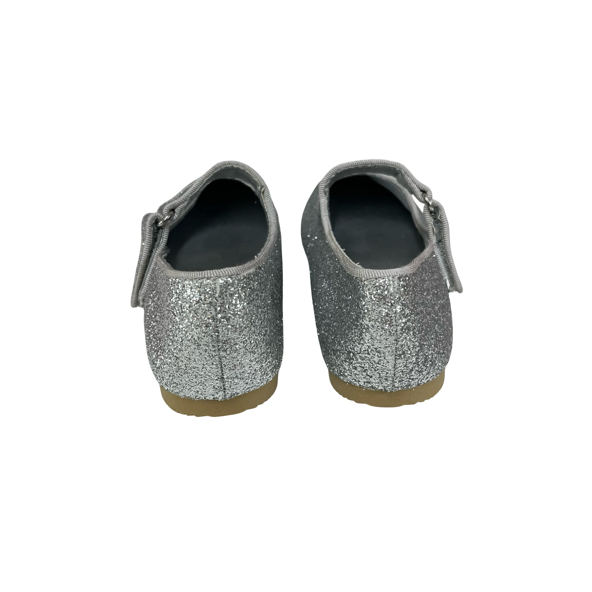 Cat & Jack Silver Glitter Mary Jane Shoes - Size 11