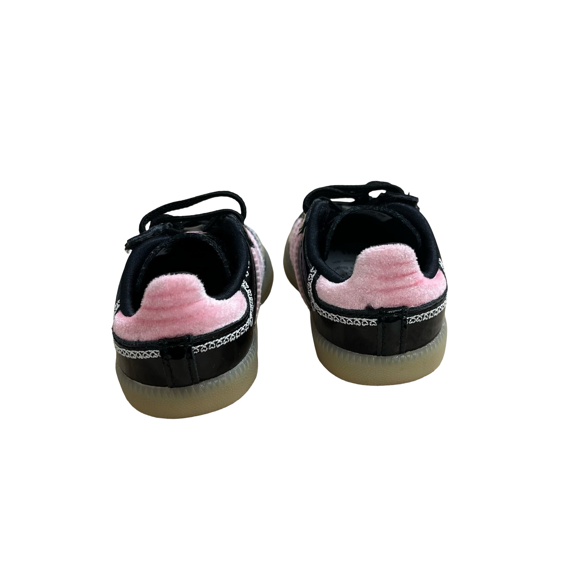 Adidas Samba Black Patent & Pink Sneakers - Size 4K