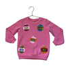 Mud Pie Pink Sequin Christmas Ornament Sweatshirt - Size M 2-3T