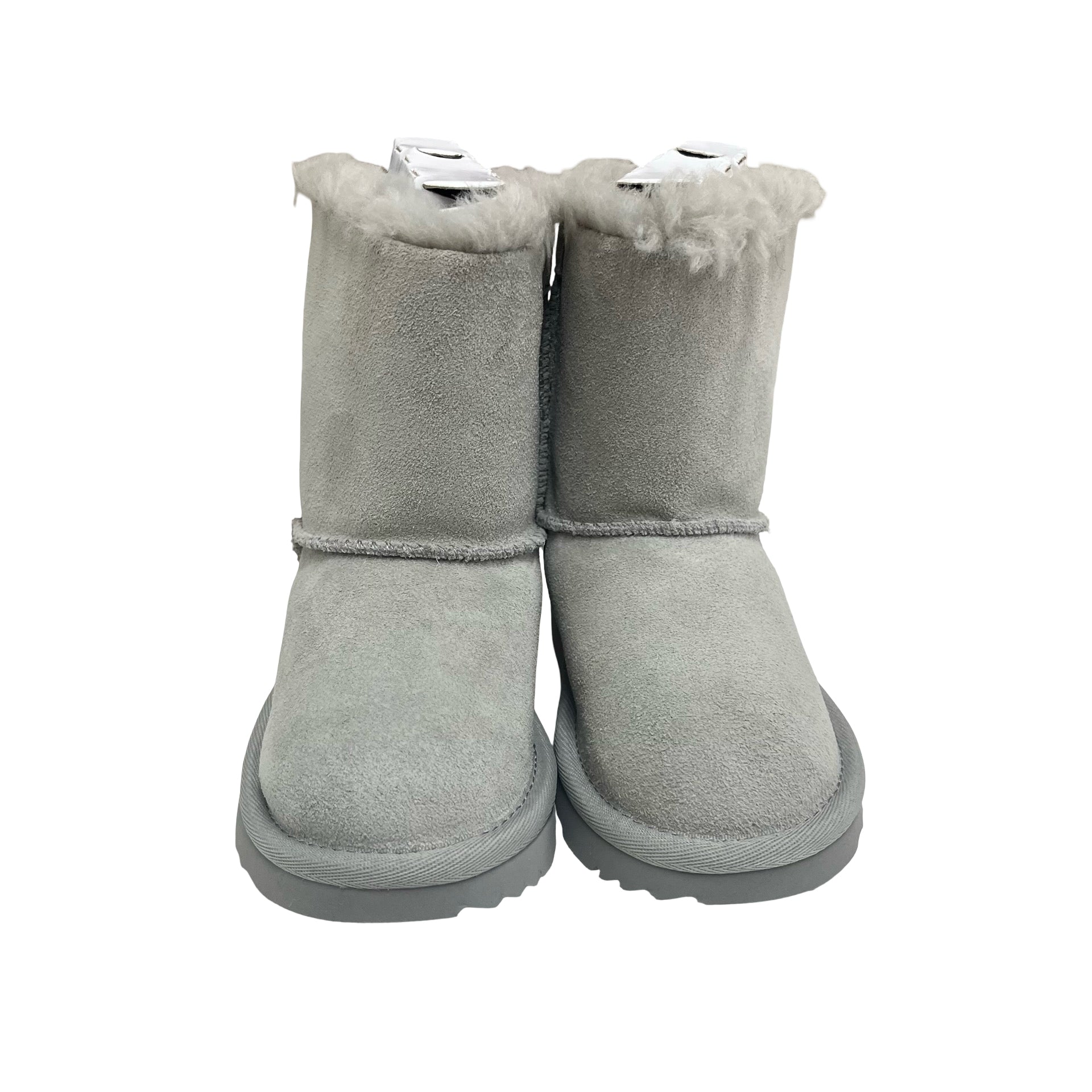UGG Bailey Bow Gray & Lavender Iridescent Boots New in Box - Size 8