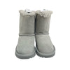 UGG Bailey Bow Gray & Lavender Iridescent Boots New in Box - Size 8