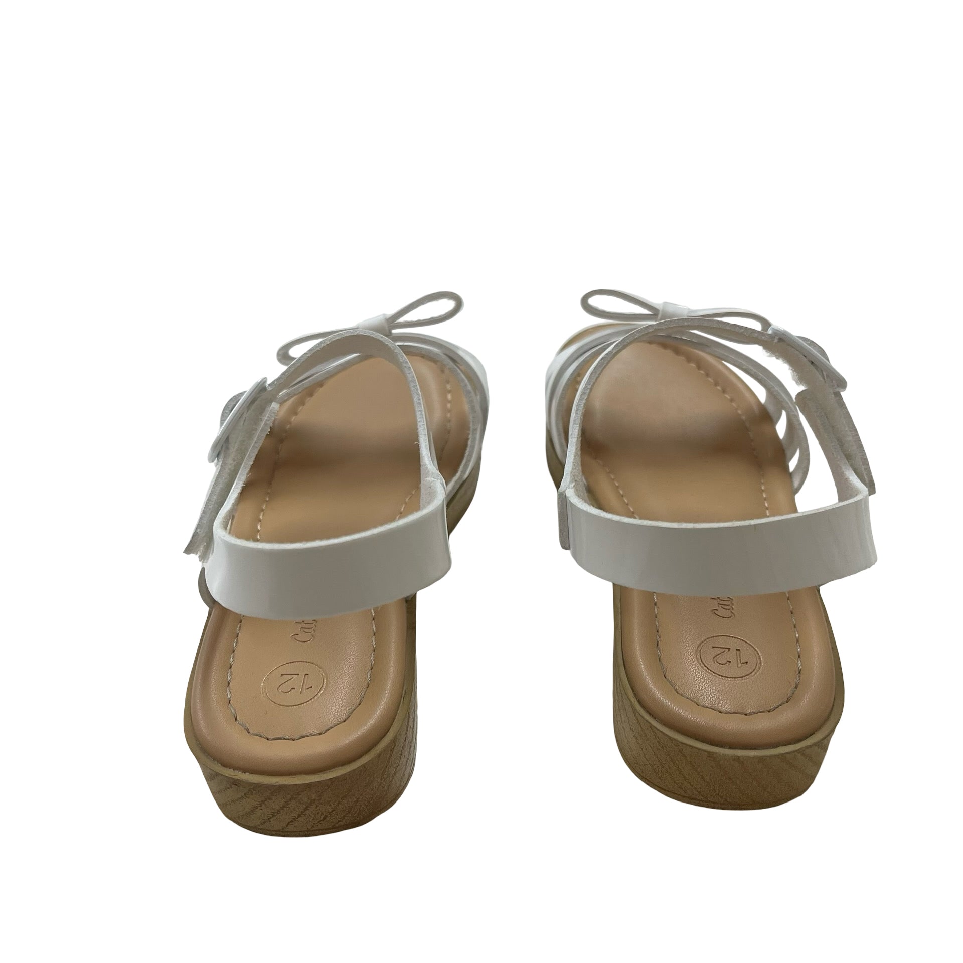 Cat & Jack White Patent Sandals - Size 12