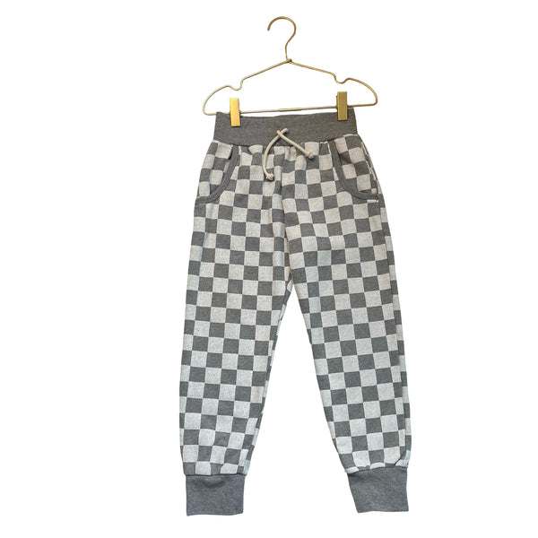 Childhoods Clothing Gray Checkerboard Joggers - Size 6-7