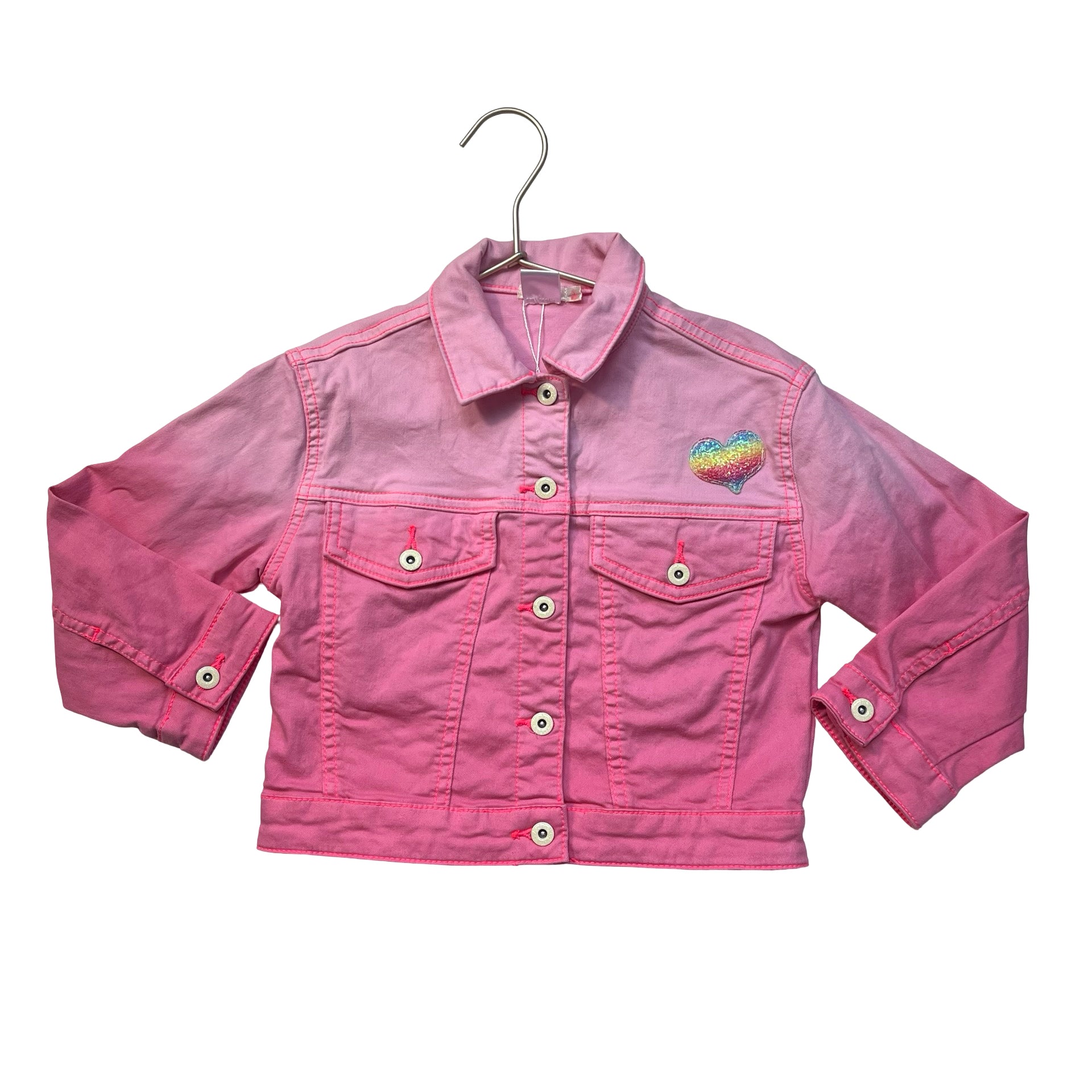 Billieblush Pink Ombre Dip Dye Denim Jacket - Size 5