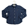 H&M Navy Pindot Button Down Shirt - Size 6
