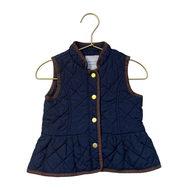 Janie and Jack Navy Quilted Vest - Size 18-24 Mo