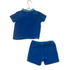 Jacadi Blue Terry Shorts & Polo Shirt Set - Size 24 Mo