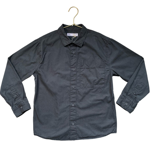 Zara Dark Gray Button Down Shirt - Size 9
