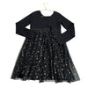 Hanna Andersson Black & Gold Foil Moon & Star Tulle Skirt Dress - Size 8