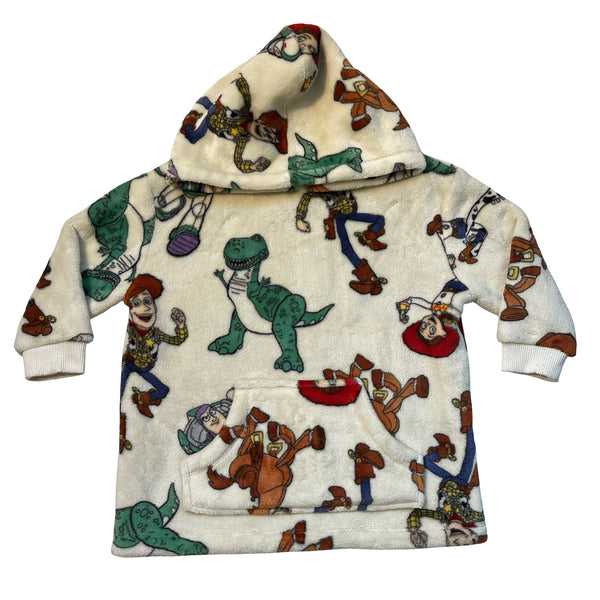 Disney Pixar Toy Story Ivory Hooded Oversized Fleece Pullover - Size 3T
