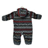 Columbia Black, Ivory, Tan, Red Pattern Fleece Bunting - Size 0-3 Mo
