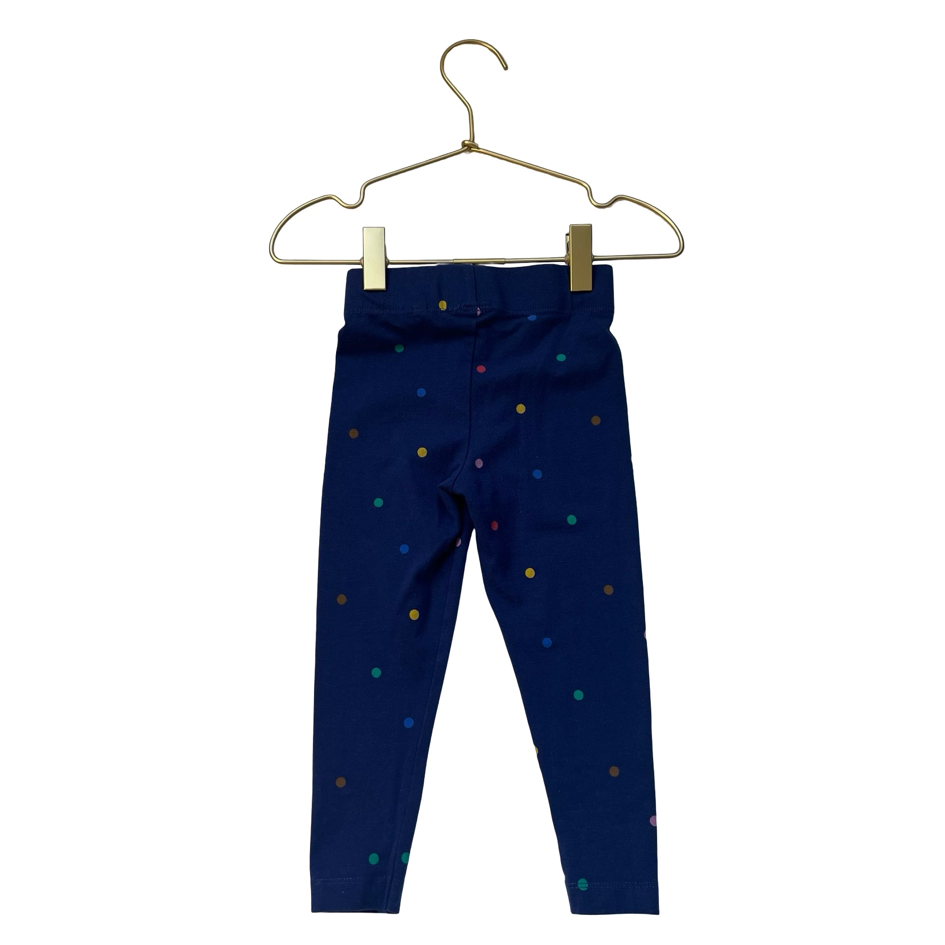 Boden Navy & Multi Color Dot Leggings - Size 2/3