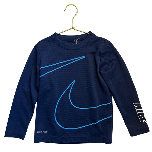 Nike Navy Logo Waffle Athletic Shirt - Size 5