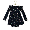 Kyte Black Birthday Print Bodysuit Dress - Size 4T