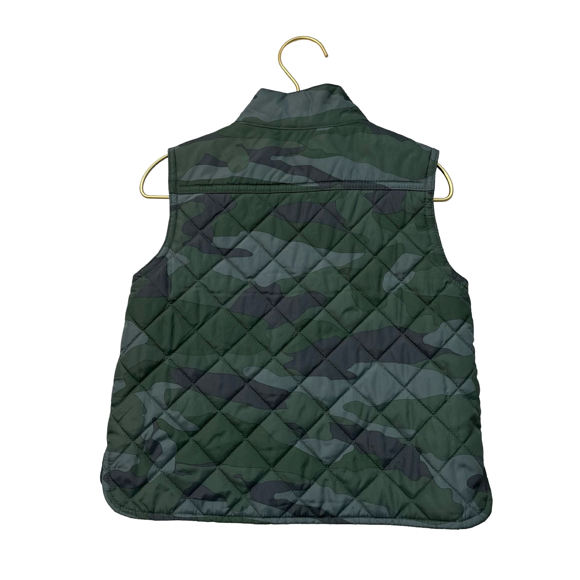 Crewcuts Green Camouflage Quilted Vest - Size 3