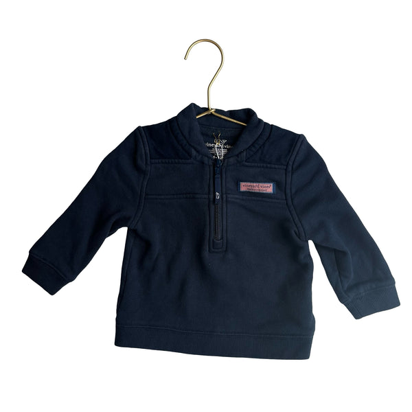 Vineyard Vines Navy Quarter-Zip Pullover - Size 6-12 Mo