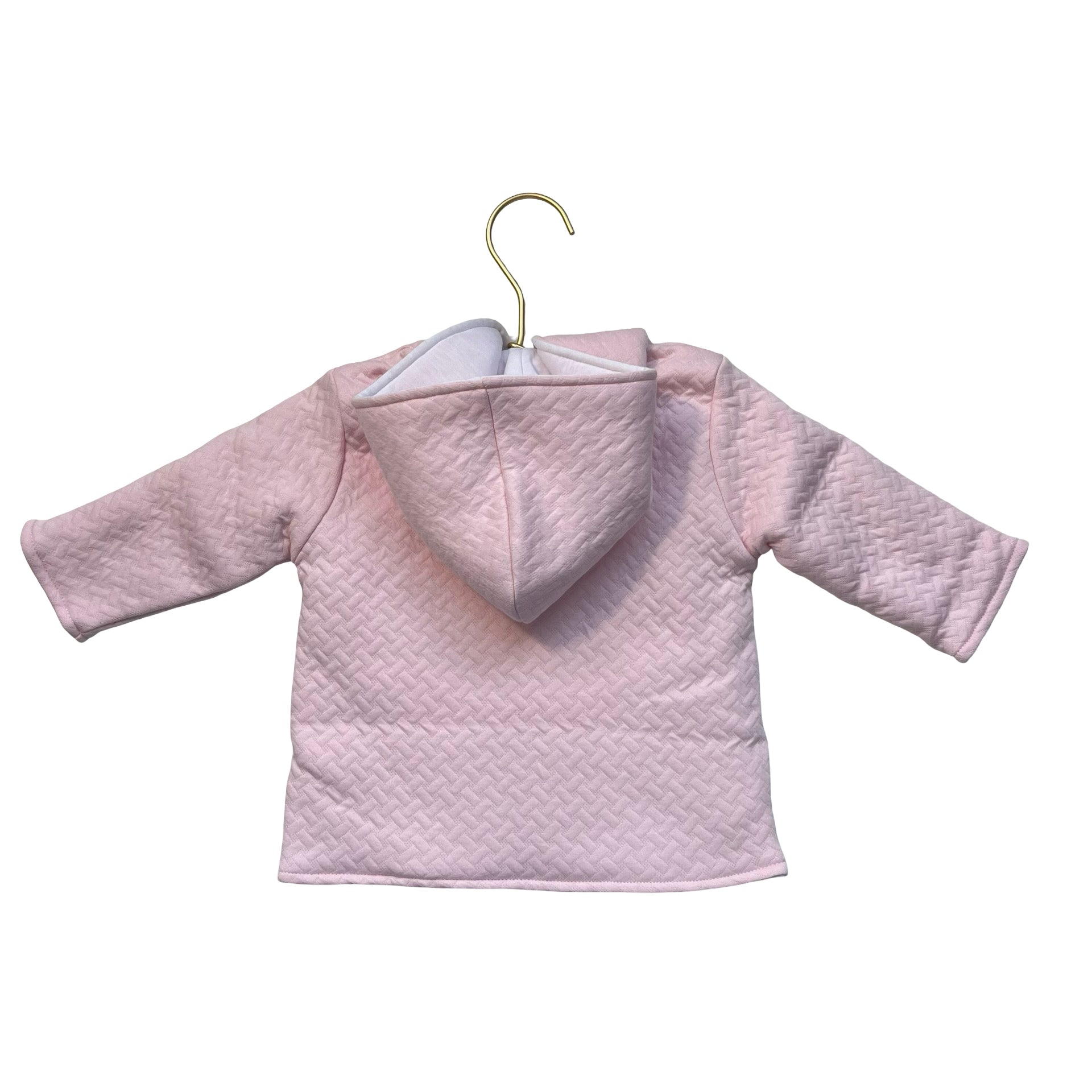 Kissy Kissy Pink Quilted Hooded Zip-Up Sweatshirt - Size 6-9 Mo