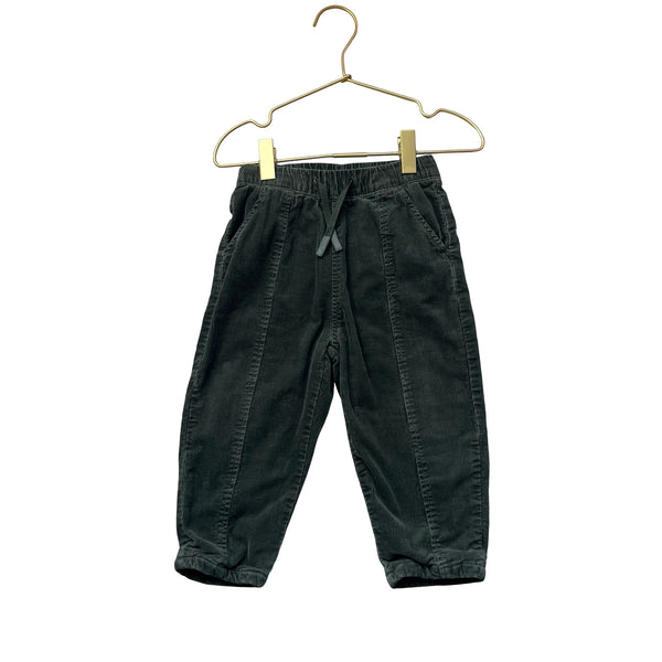 Zara Jersey-Lined Dark Green Corduory Pants - Size 18-24 Mo