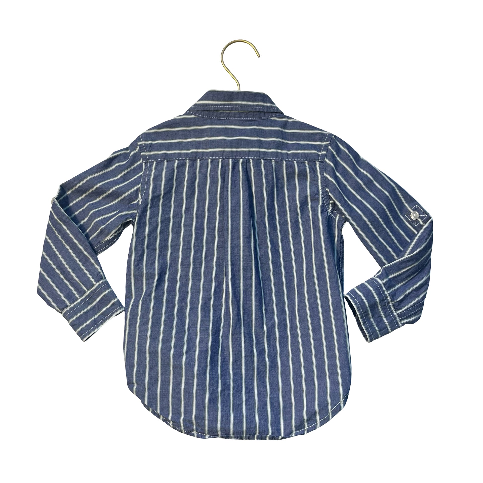 Baby Gap Blue, White, Green Striped Button Down Shirt - Size 3