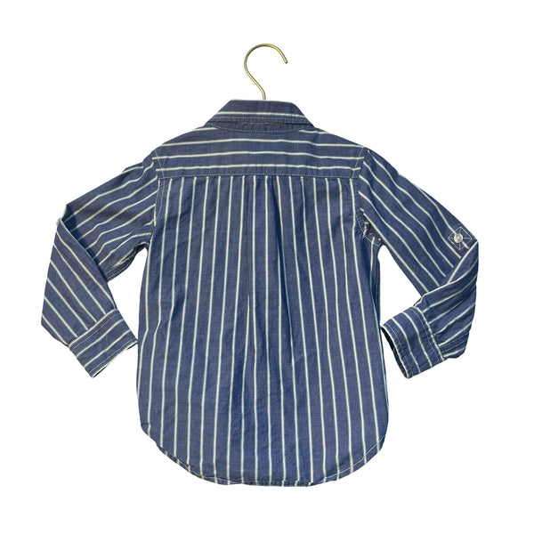 Baby Gap Blue, White, Green Striped Button Down Shirt - Size 3