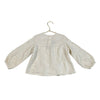 Zara Ivory Cotton Gauze Flower Blouse - Size 6
