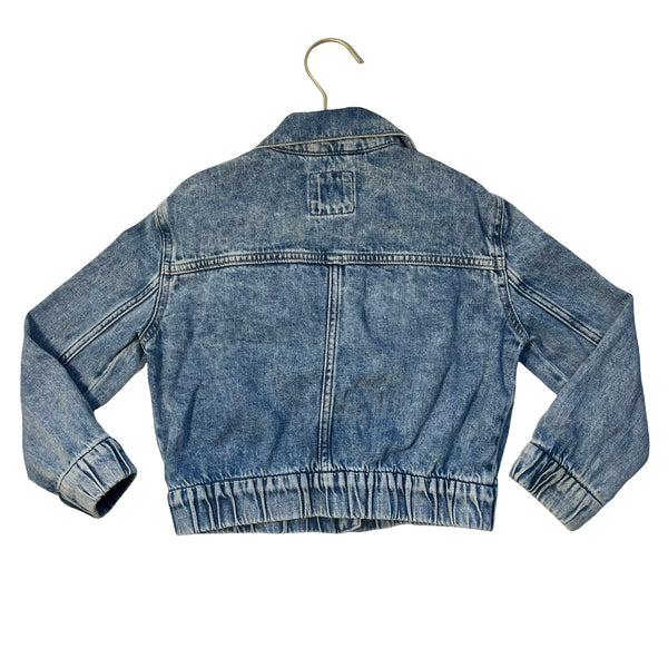 Gap Denim Washed Zip-Up Jean Jacket - Size S 6-7