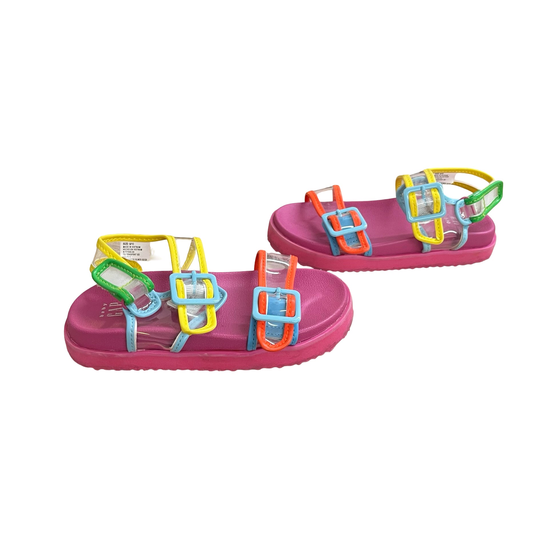 Baby Gap Pink, Clear & Multi-Color Sandals - Size 9-10