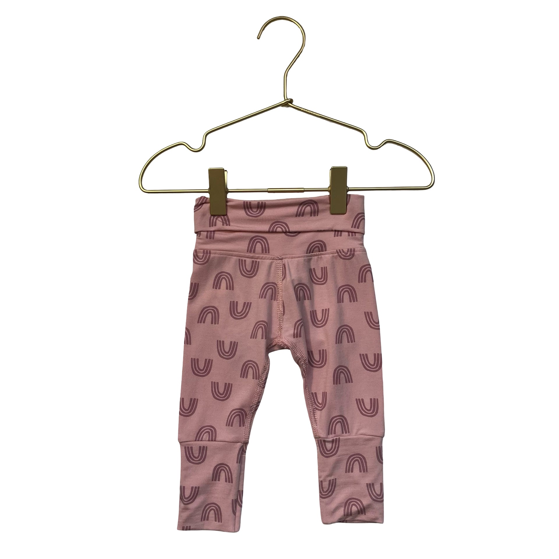 Hanna Andersson Pink Rainbow Print Pants - Size 0-3 Mo