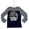 Children's Place Navy & Gray 'Trouble Maker' Tractor Shirt - Size 5T