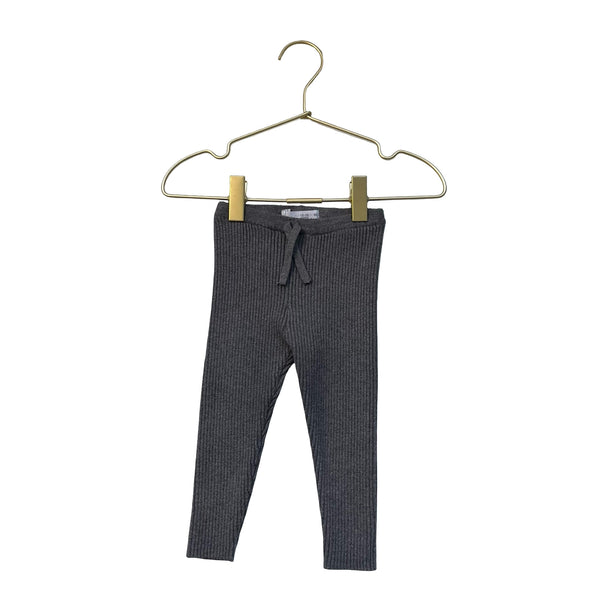 Zara Dark Gray Ribbed Knit Leggings - Size 12-18 Mo