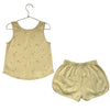 Rylee & Cru Yellow Waffle Fruit Print Tank & Shorts Set - Size 6-7Y