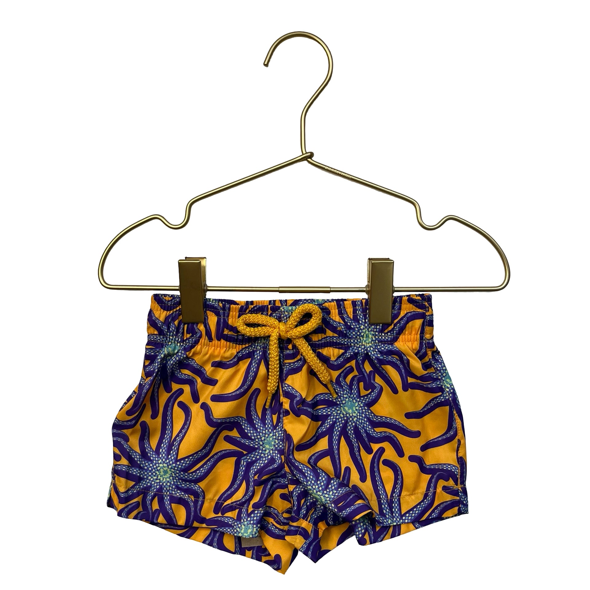 Vilebrequin Yellow & Purple Print Swim Shorts - Size 12 Mo