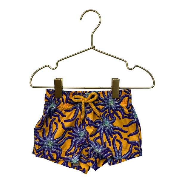 Vilebrequin Yellow & Purple Print Swim Shorts - Size 12 Mo