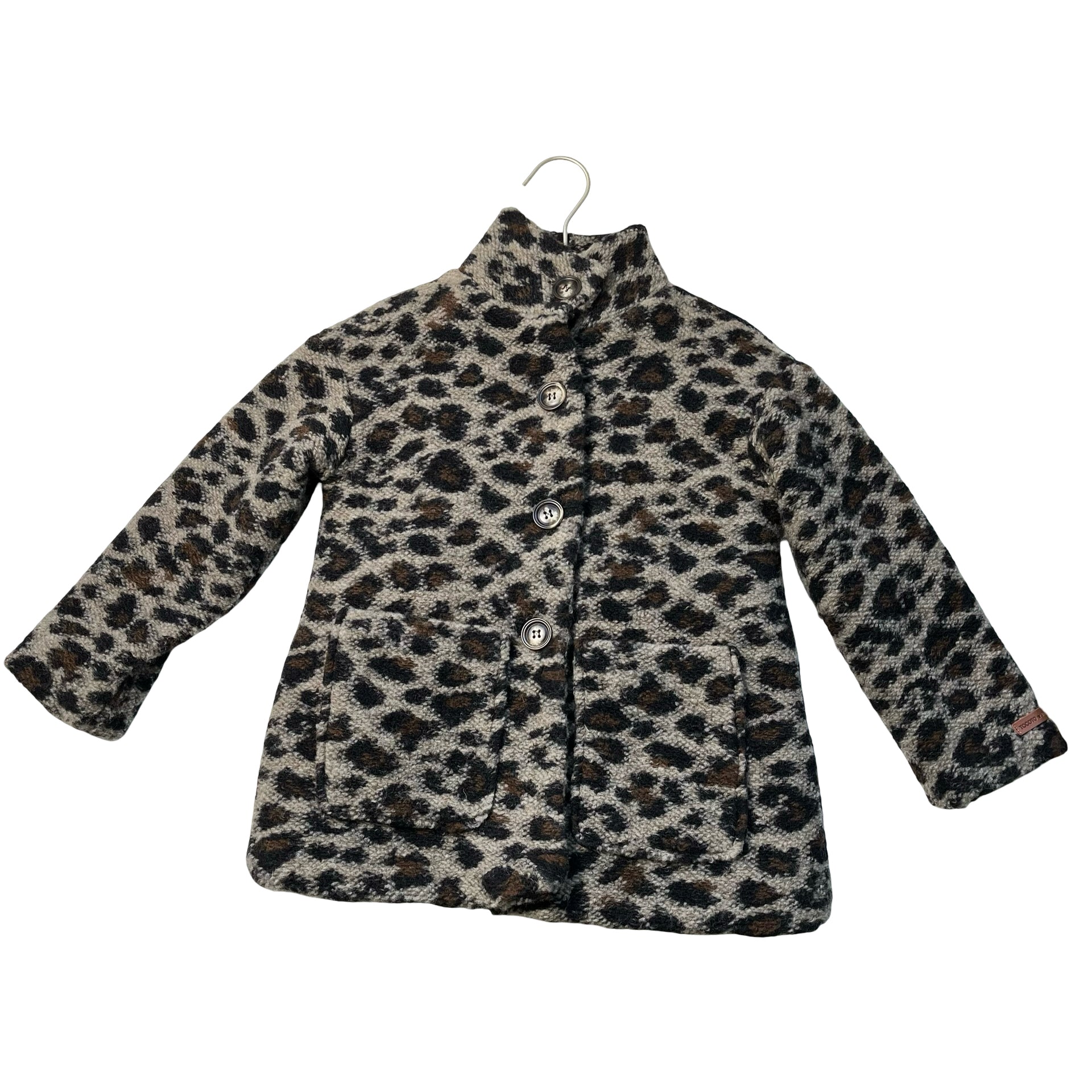 Tocoto Vintage Leopard Print Coat - Size 4Y