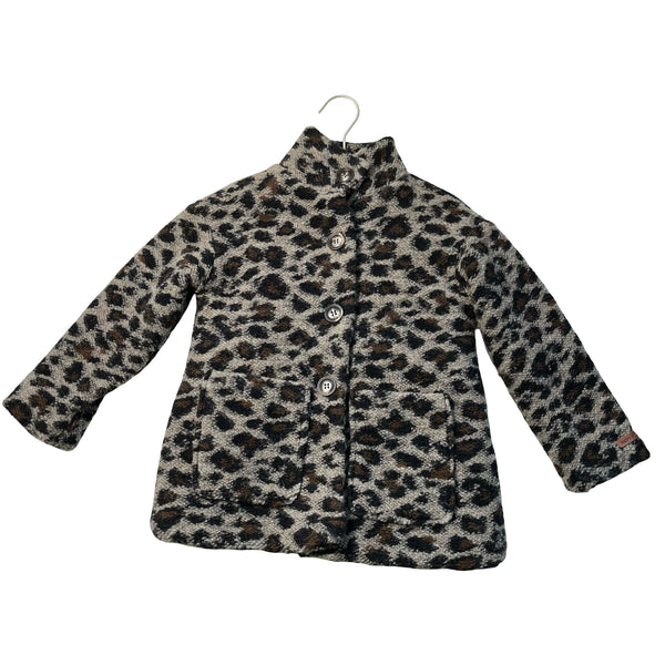 Tocoto Vintage Leopard Print Coat - Size 4Y