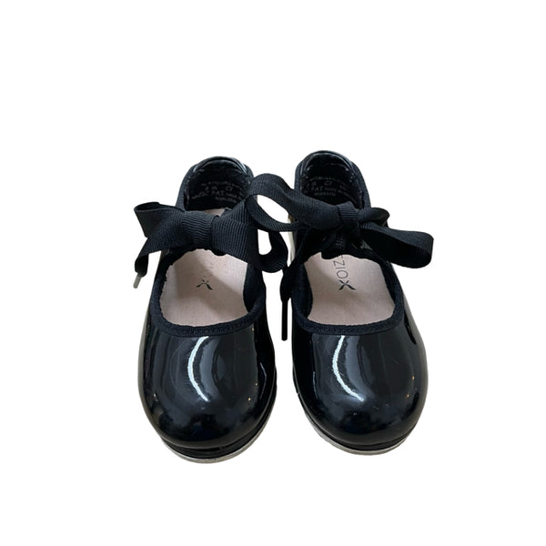 Capezio Black Patent Tap Shoes - Size 8M