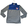 NFL NY Giants Blue Fleece & Gray Quarter-Zip Pullover - Size S 8