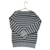 Crewcuts Gray & Navy Striped Sweater, Elbow Patches - Size S 6-7