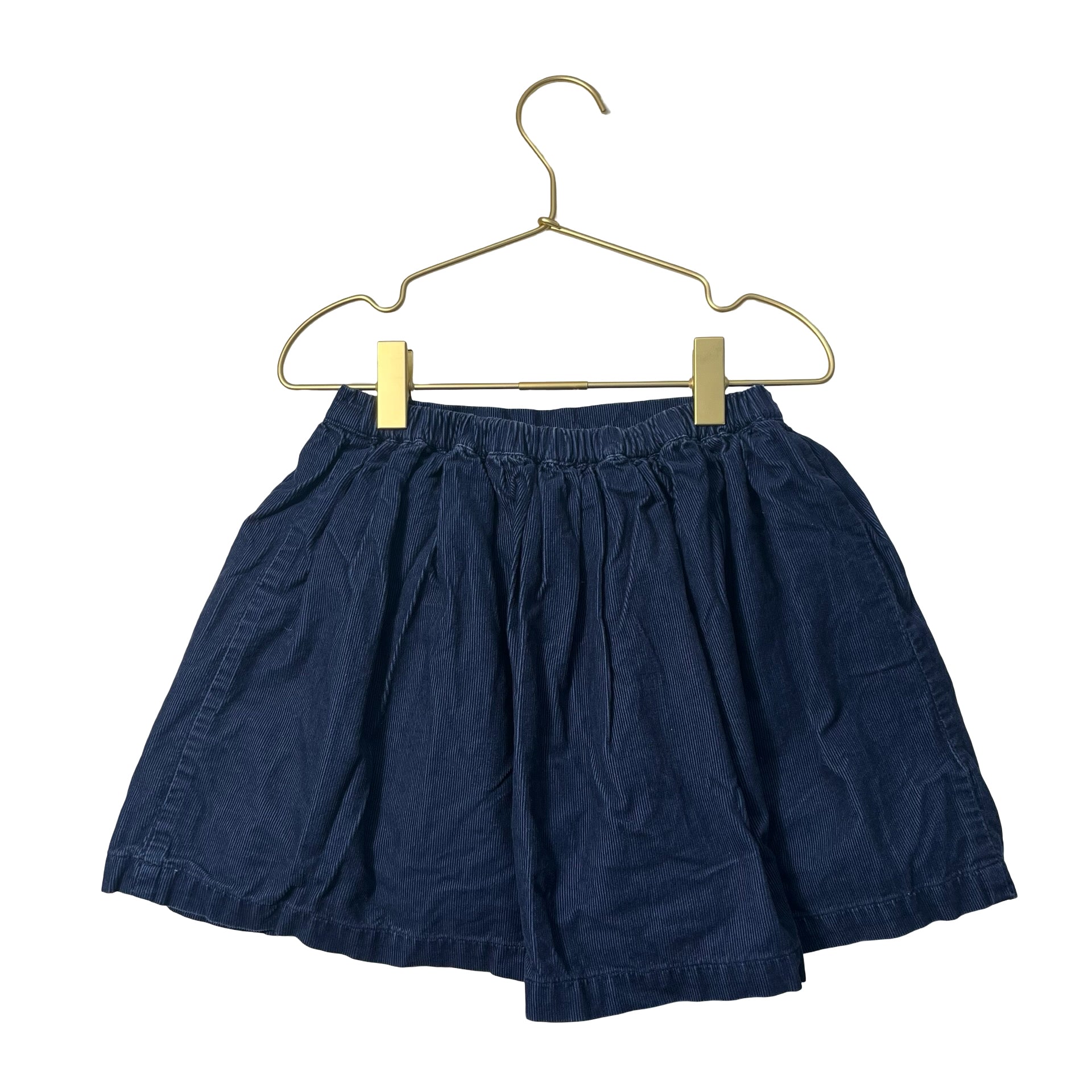 Mini Boden Navy Corduroy Bird Applique Skirt - Size 6-7Y