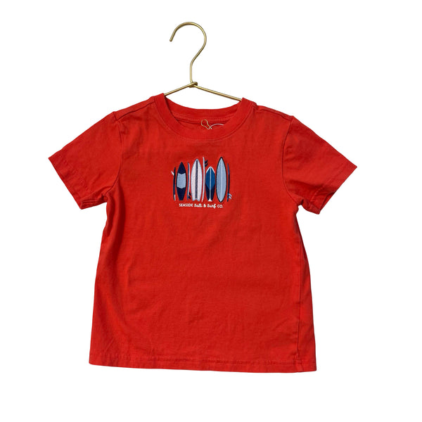 Janie and Jack Orange Embroidered Surfboard T-Shirt - Size 3