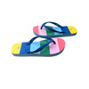 Boden Blue & Rainbow Striped Flip-Flop Sandals - Size 28 (11)