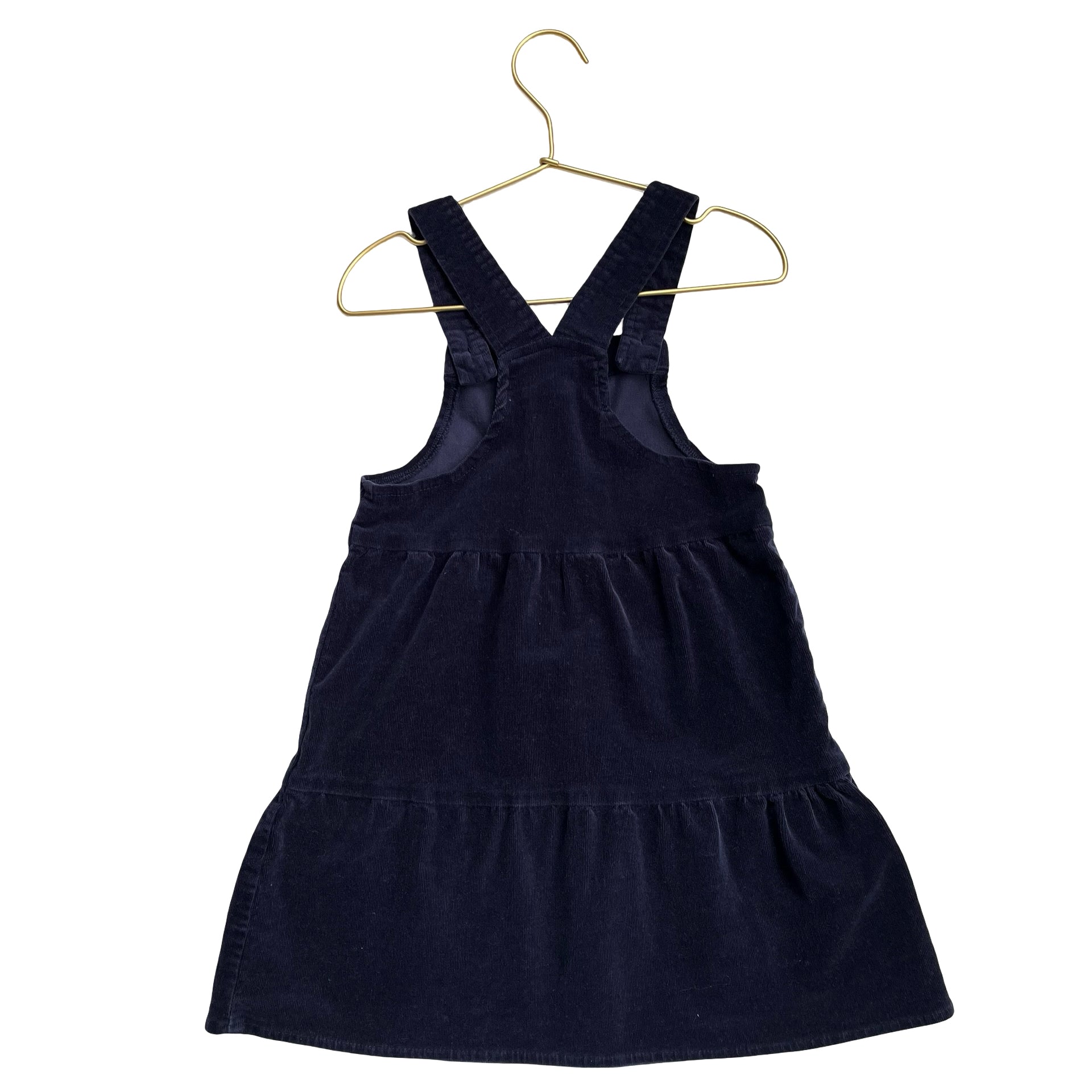 Children's Place Navy Corduroy Apple Overall Dress - Size 5T