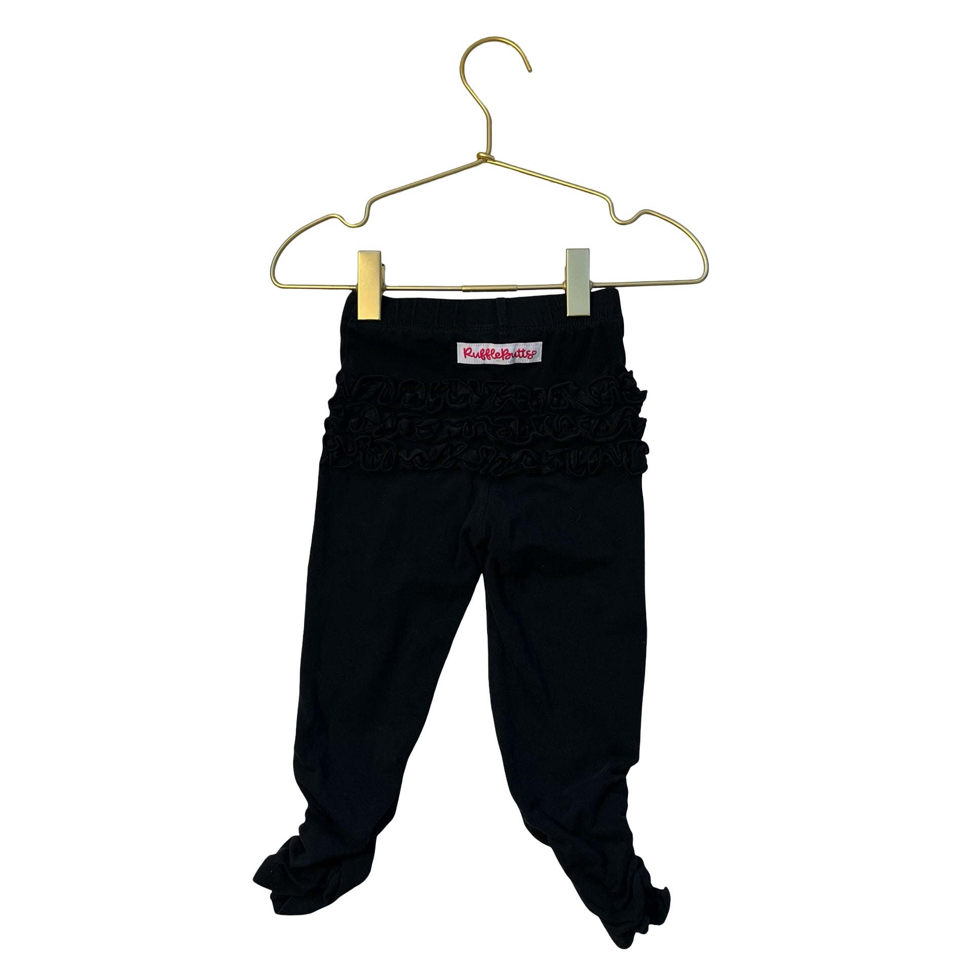 Ruffle Butts Black Leggings - Size 2T