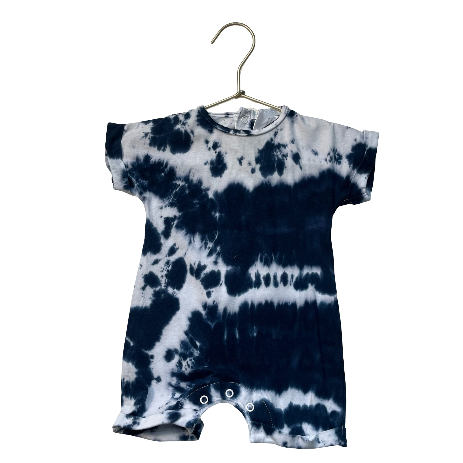 Baby Steps Navy Tie-Dye One-Piece Romper - Size 3 Mo