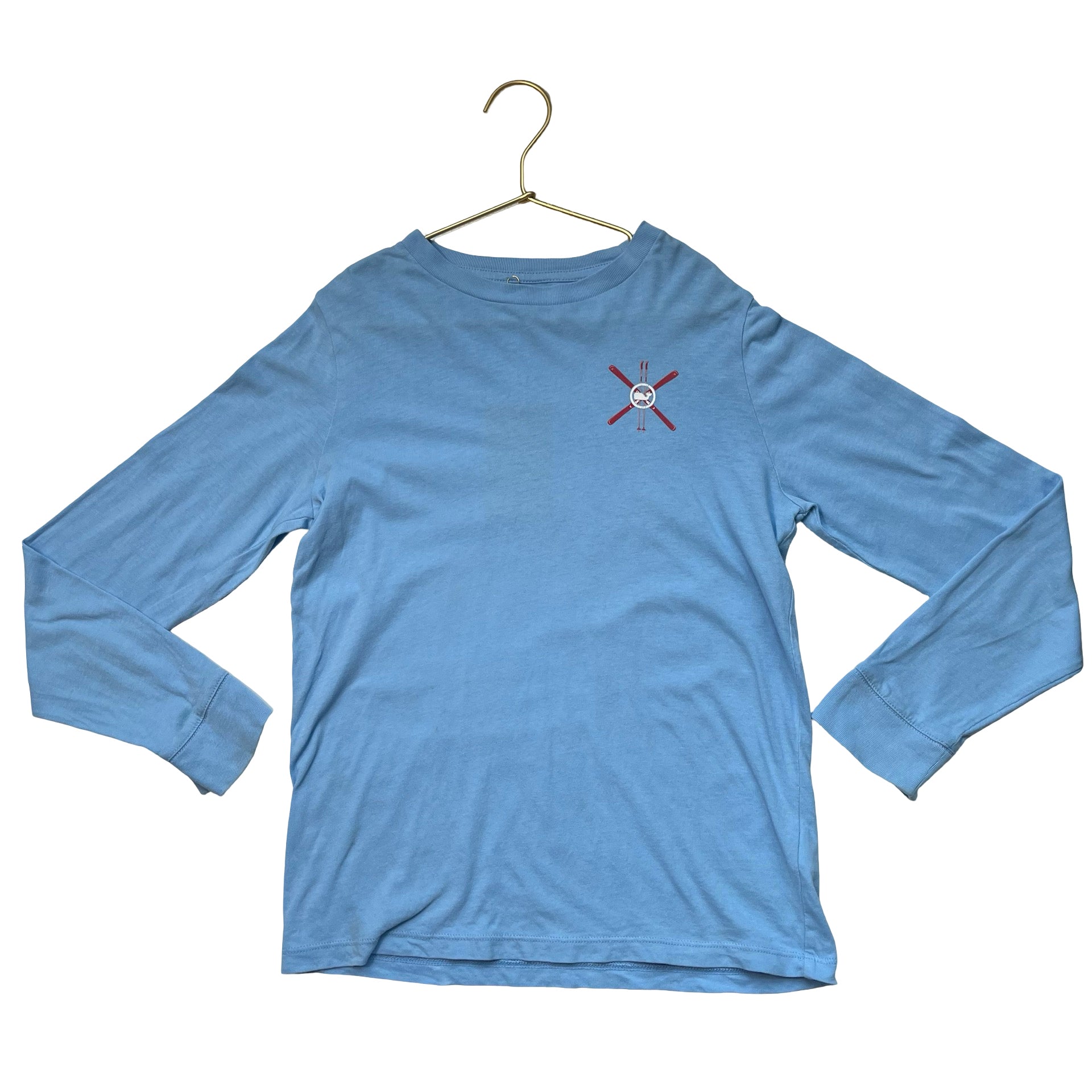 Vineyard Vines Light Blue Ski Graphic Shirt - Size S 8-10