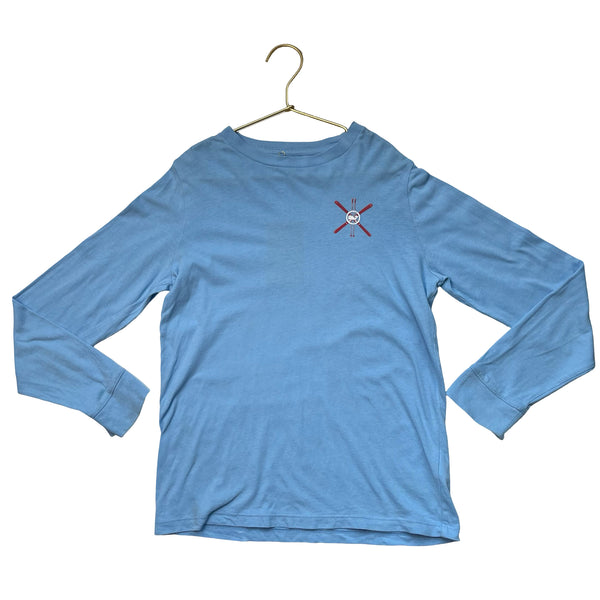 Vineyard Vines Light Blue Ski Graphic Shirt - Size S 8-10