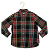 Crewcuts Black Tartan Plaid Button Down Shirt - Size 3