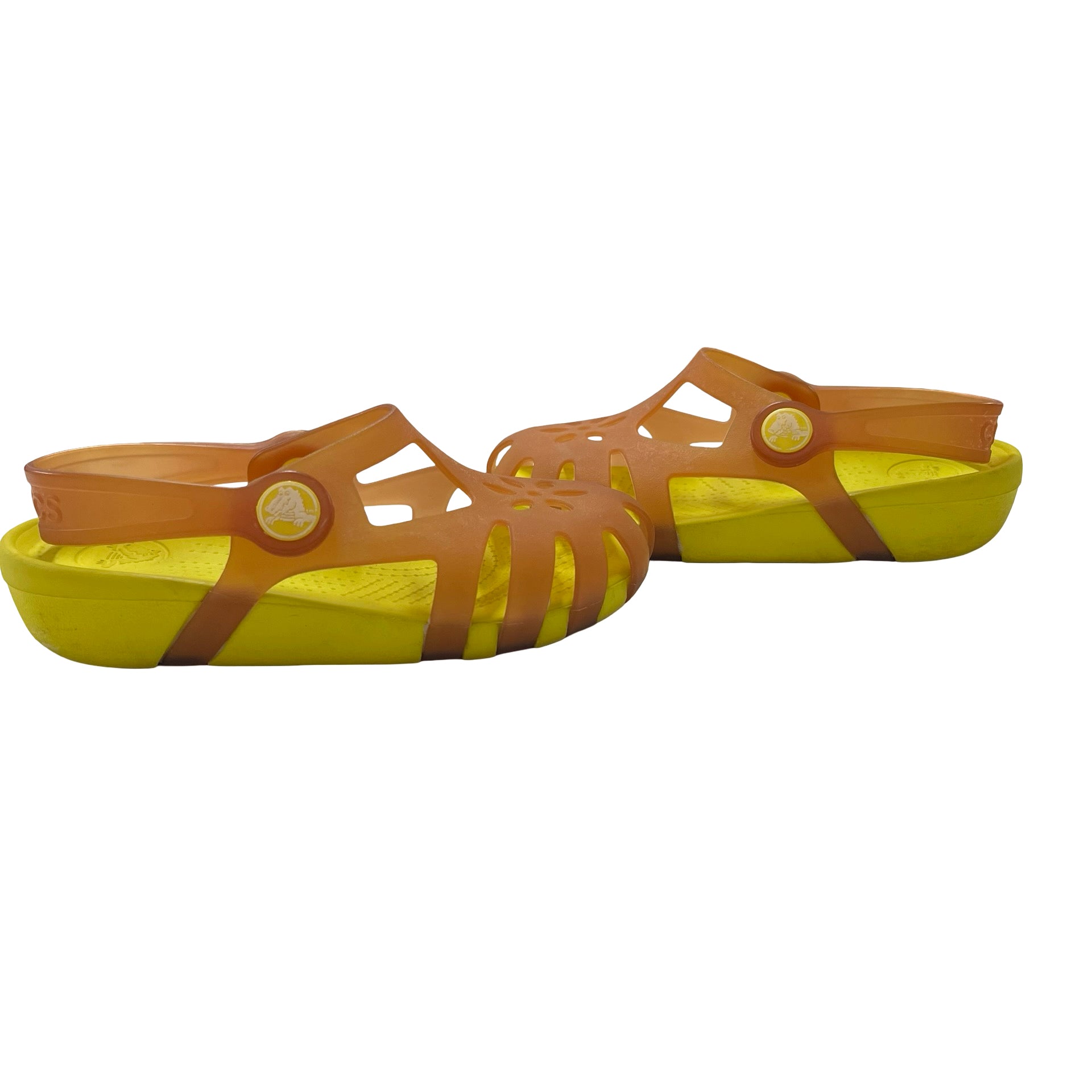 Crocs 'Shirley' Orange & Yellow Sandals - Size C10