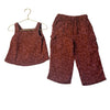 Baby Gap Rust & Pink Floral Tank Top & Cargo Wide-Leg Pants Set - Size 3